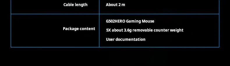 Logitech G502 HERO nagy teljesítményű vezetékes gamer egér HERO 25K érzékelővel, 25,600 DPI, RGB, állítható súlyok, 11 gomb, PC/Mac egér