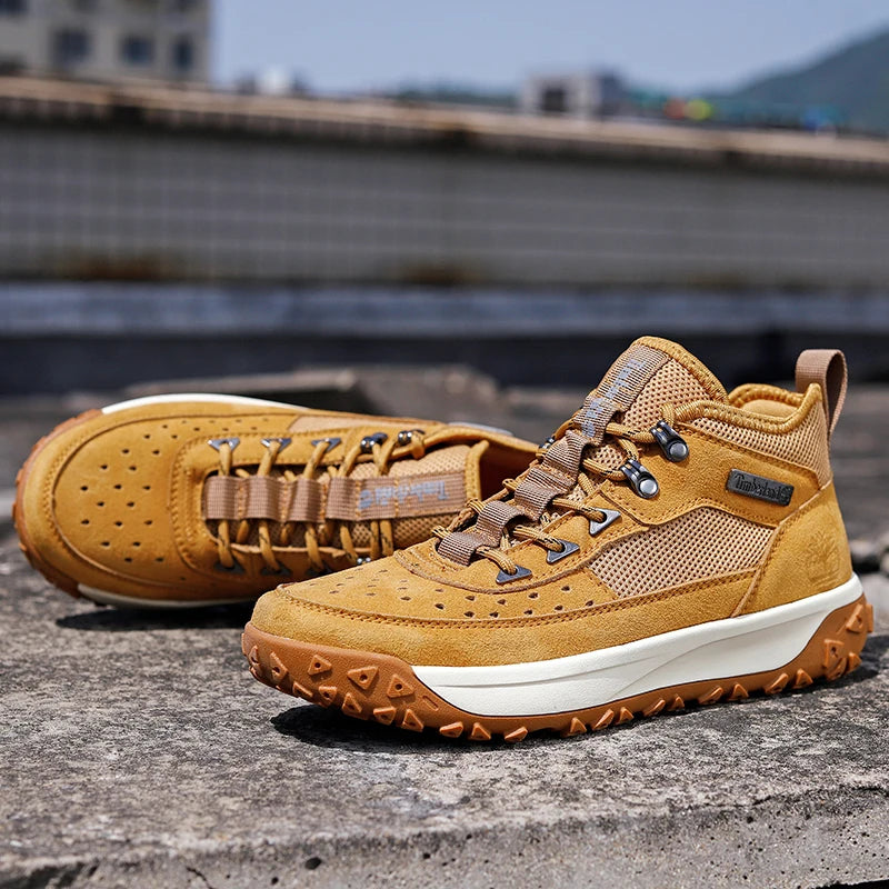 2025 Autumn High-quality Mens Casual Shoes Versatile Trendy Outdoor Wear-resistant Hiking Shoes Lightweight Soft Sports Shoes