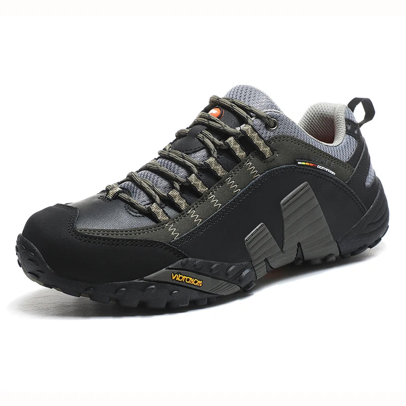 Outdoor-Liebhaber-Trekkingschuhe für Herren, wasserdichte Wanderschuhe, Bergstiefel aus echtem Leder, Woodland-Jagd- und taktische Schuhe