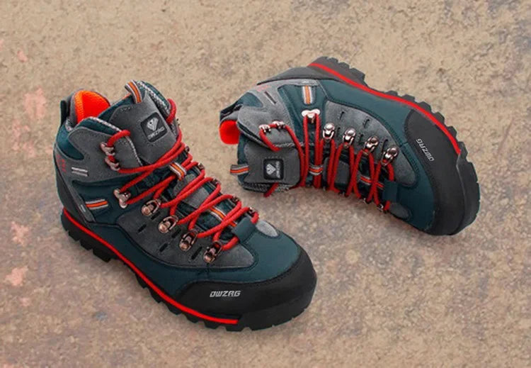 Lynjacye Mid-Cut 2025 New Waterproof Hiking Boots Training Shoes Men Sports Outdoor Non-Slip Woodland Hunting Work Shoes
