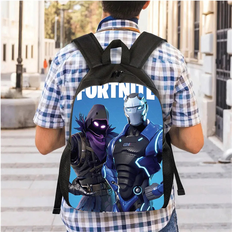 Fortnite 3-piece cartoon set, unisex, includes: Backpack, Crossbody bag, And pencil case  Lightweight and large capacity