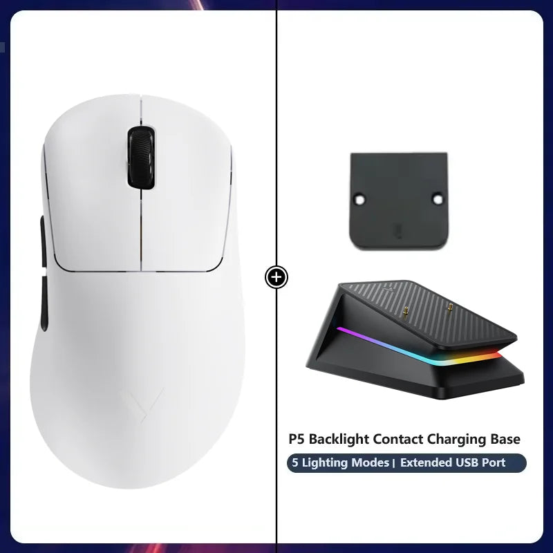 Mouse gaming wireless Rapoo VT3S /VT3S MAX GEN-2, rată de polling wireless True 8K, ultra-ușor, 49g, autonomie a bateriei de până la 750Hr