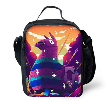 Hot Game Fortnite Child Insulated Large Capacity Bag for Boys and Girls Student Outdoor Picnic Reusable Thermal Cooler Lunch Box
