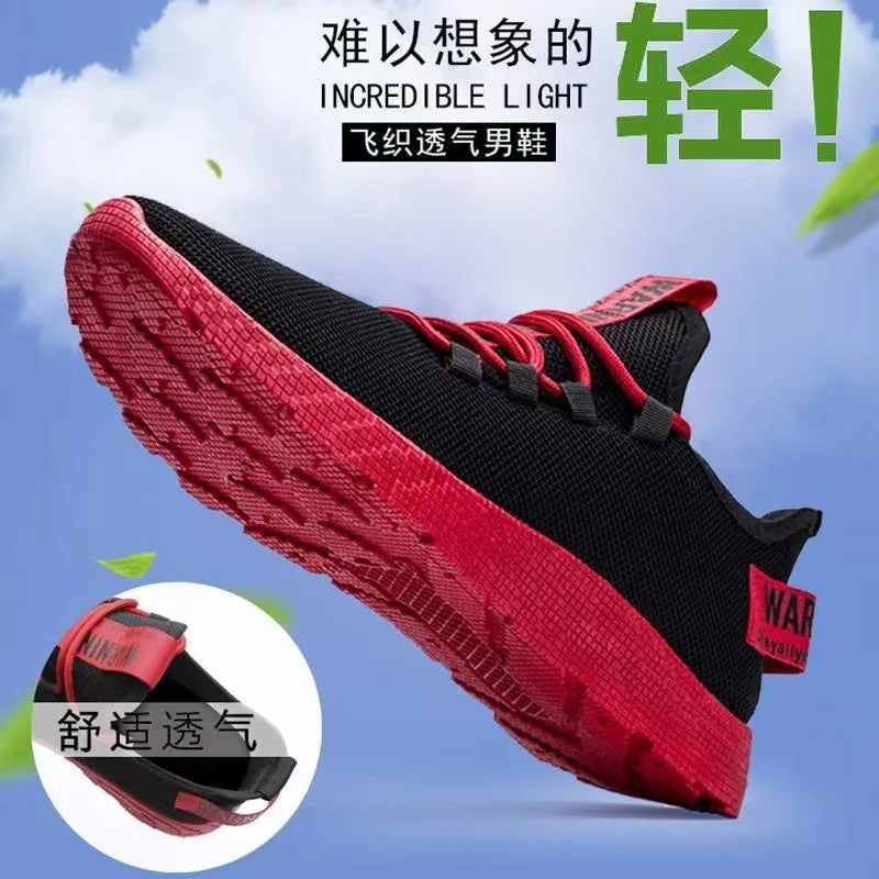 Męskie sneakersy casualowe, lekkie sportowe buty z siateczki na lato, męskie buty outdoorowe z miękką podeszwą, oddychające, wygodne, modne buty do biegania