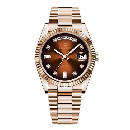 Luxury Corgeut 36MM Men Watch ST1644 Automatic Mechanical Wristwatch Sapphire Relogio Masculino 10BAR Day Swim dress Watches