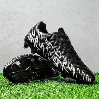 Chaussures de football FG AG pour adultes, tige légère en PU synthétique, crampons antidérapants pour terrain en herbe naturelle et artificielle en plein air