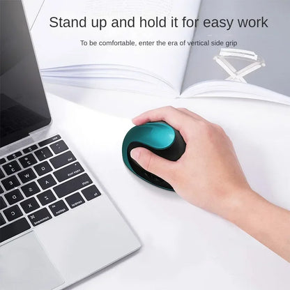 BTS-908 Najbolje prodajana polnilna navpična ergonomska brezžična miška z 2.4G USB sprejemnikom, nastavljivo ločljivostjo 1600 DPI in 6 gumbi