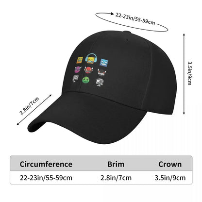 Geometry Dash Baseball Cap Unique hats tactical cap Golf Cap Ladies Men's
