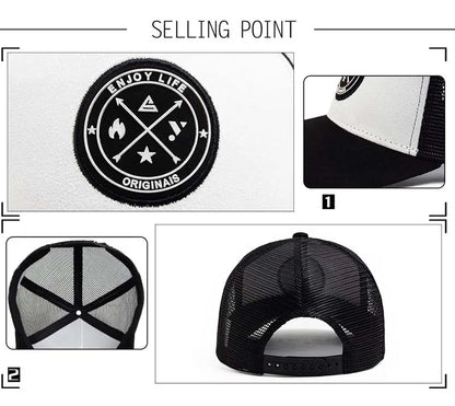 Baseballová čiapka Four Seasons Mesh pre ženy a mužov, módna, ležérna, priedušná, s písmenom a ikonou, unisex, hip-hopová, truckerová, na outdoorové športy, čiapka typu „dad hat“