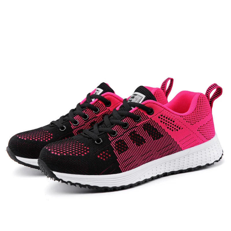 Damen-Flache Schuhe, Schnürschuhe, Freizeitsneaker, Damenschuhe, weiche Zapatos Mujer, große Größen