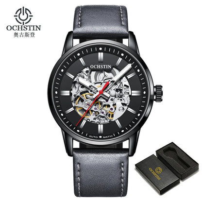 OCHSTIN Automatic Mens Watches Top Brand Luxury Royal Luminous Skeleton Waterproof Mechanical Fashion Male Clock Gifts for Men