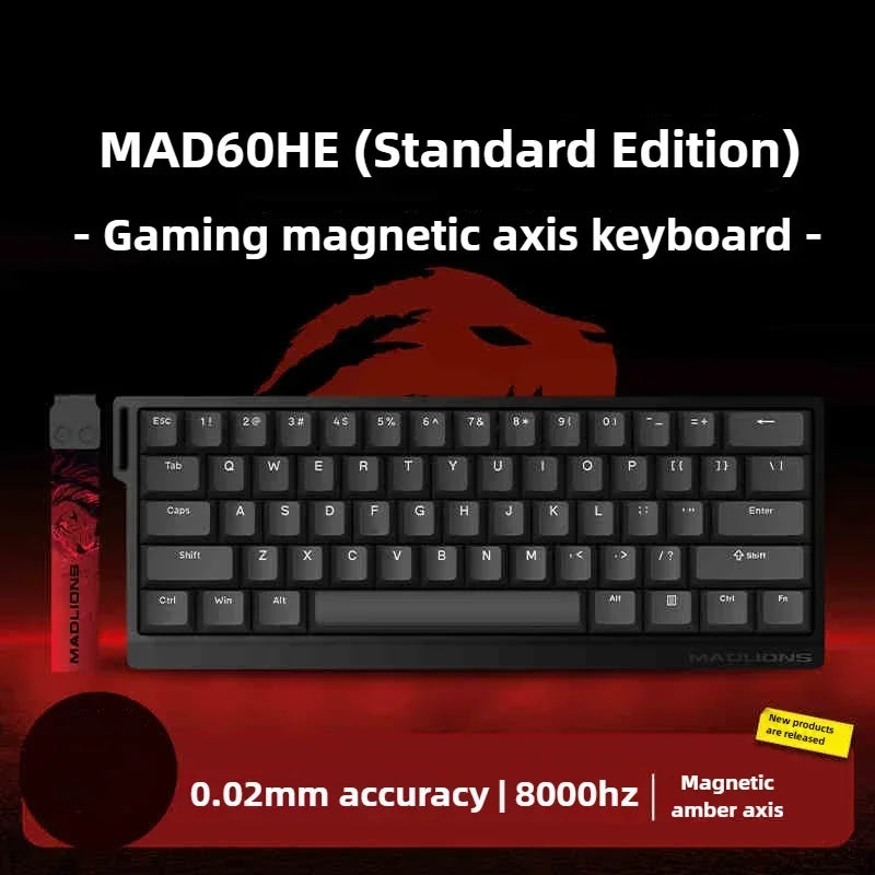 FGG MAD60 Gaming RGB Magnetic Axis Keyboard Game Dedicated Full Key Hot Swap Quick Response Entry Level Custom Gaming Keyboard