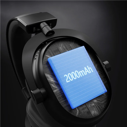 Auriculares gaming inalámbricos MCHOSE V9 Turbo con sonido envolvente 7.1, RGB, auriculares esports con drivers de 60mm, micrófono con cancelación de ruido y base de carga