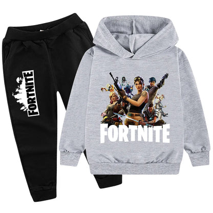 2026 Neuer Fortnite-Game-Print Freizeitanzug für Kinder, Cartoon-Langarmanzug für Herbst/Winter, neuer Teenager-Anzug