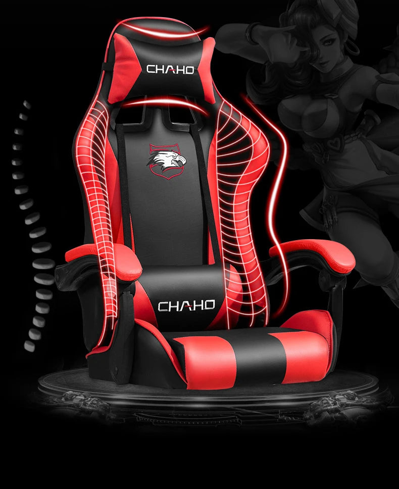 2025 New Computer Chair Green Gaming Chair PU Leather Office Swivel Chair Lift Bedroom Furniture Fashion Sillas Gamer Chair