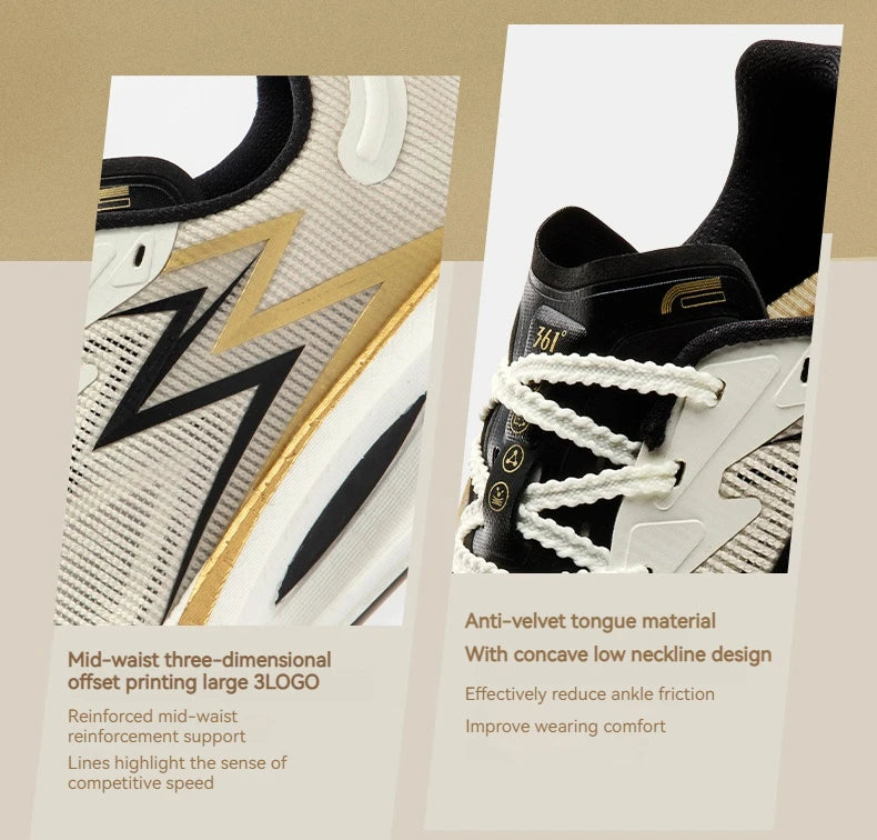 361 Degrees BIospeed 3.0 PRO Men's Running Shoes Sports Professional Marathon Lightweight Breathable Female Sneakers 672412208