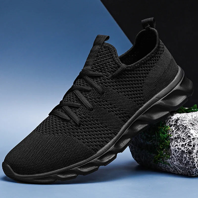 Mens Running Shoes Soft Soles Wear-resistant Breathable Sports Shoes Mesh Outdoor Fashion Big Size Tennis Shoes for Men