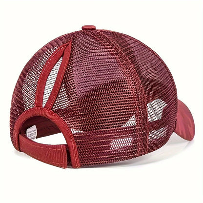 Baseballkepsar för kvinnor med hästsvans, vår- och sommarhattar i nät, löparhattar med snapback, justerbara hattar för kvinnor och flickor, utomhushattar med visir