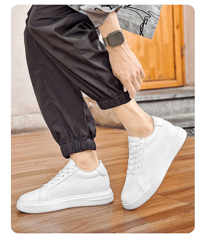 Baskets pour homme, chaussures rehaussantes, semelles rehaussantes, talons hauts de 6 à 10 cm, chaussures en cuir, chaussures de sport, chaussures pour homme
