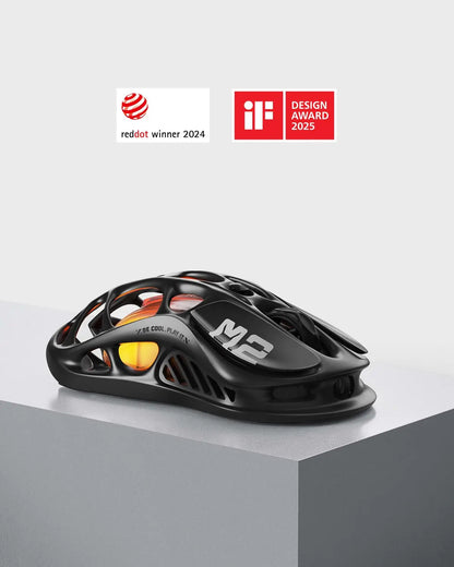 Rato Gaming Sem Fios GravaStar Mercury M2 com 26,000 DPI, Sensor PAW3395DM - Design Vazado Leve de 79g - 5 Programáveis