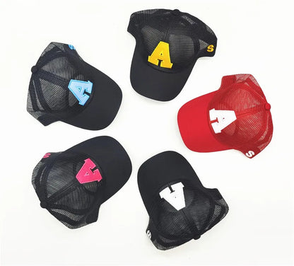 Summer autumn Kid Boy Cartoon Letter Embroidered Baseabll Caps Children Girls Outdoor Leisure Mesh Sport hats