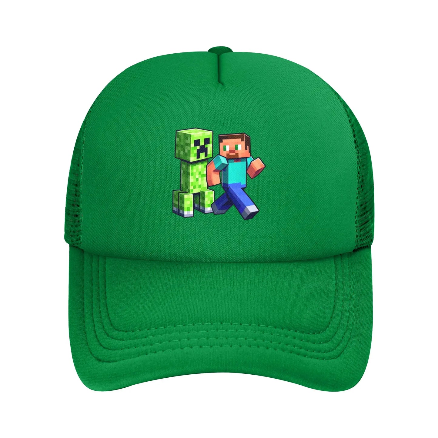 Adult Creepers Big Face Videogame  Trucker Cap Mesh Baseball Cap Polyester Hat Sun Hat Adjustable Racing Cap Summer