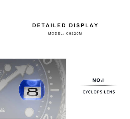 CADISEN New Luminous Men Mechanical Wristwatches Ceramic Bezel MIYOTA 8215 Sapphire Glass Automatic Watch Men Relogio Masculino