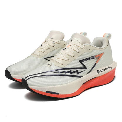 Sapatilhas de corrida com placa de carbono, especialidade maratona, para homem e mulher, desportivas, respiráveis, leves, confortáveis, atléticas e antiderrapantes