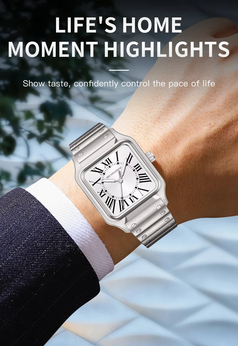 2025 New 34MM Specht & Söhne Quartz Watches Japan VH31 Movt Sapphire Blue Color Ultrathin Stainless Steel Relogio Masculino