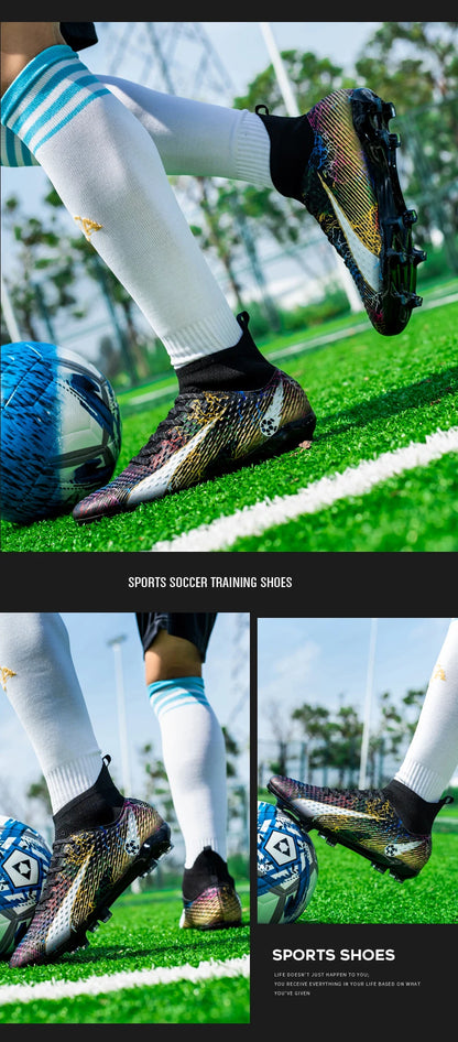 Men's Soccer Shoes Kids Football Boots Women Professional Soccer Cleats Antiskid Chaussure TF/FG Outdoor Athletic Football Shoes