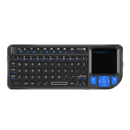 MRSVI Mini Keyboard A8 PLUS, tastiera wireless retroilluminata 2.4GHz e Bluetooth5.0 con touchpad per Android TV Box, Mac, laptop, Windows
