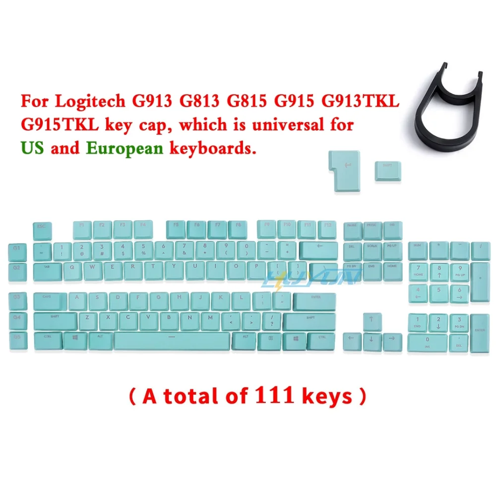 Tecla texturizada antideslizante transparente retroiluminada G915 913 TKL G815 G813, compatible con teclado mecánico Logitech