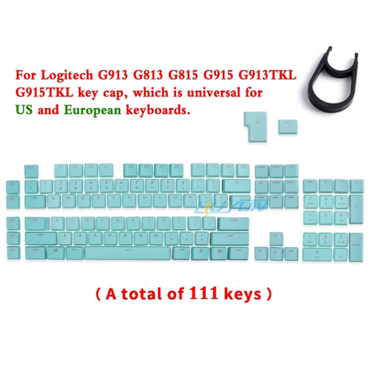 Tecla texturizada antideslizante transparente retroiluminada G915 913 TKL G815 G813, compatible con teclado mecánico Logitech