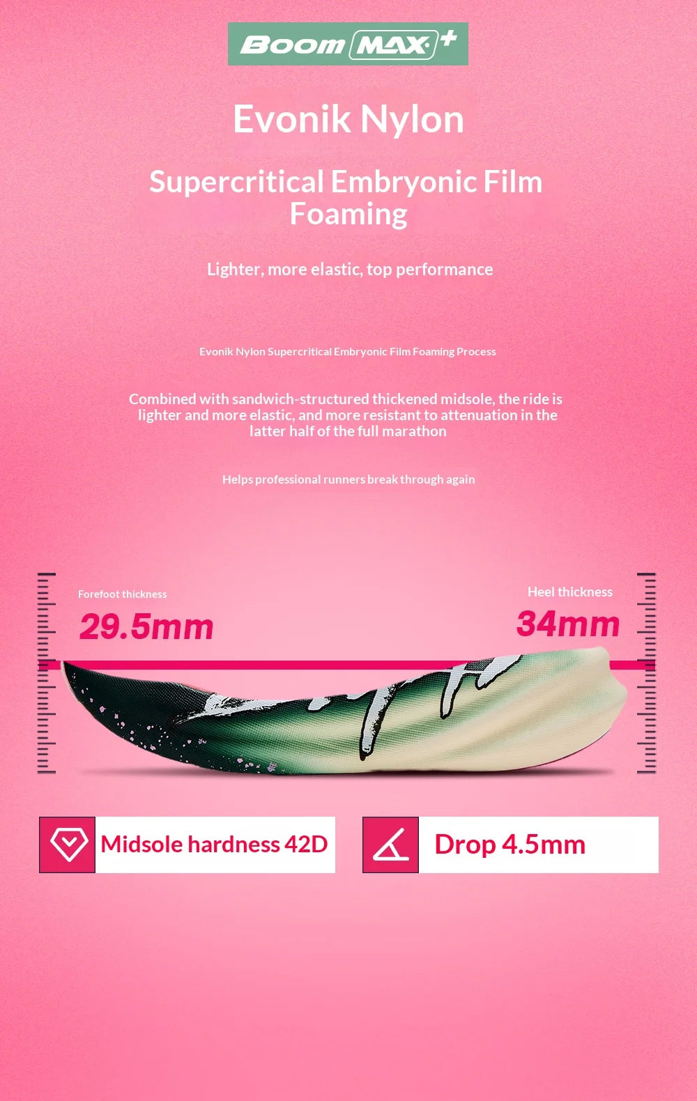 BMAI 42km Marathon Running Shoes Men and Women Luxury Carbon Plate Trainers Cushion Breathable Men's Sports Sneakers