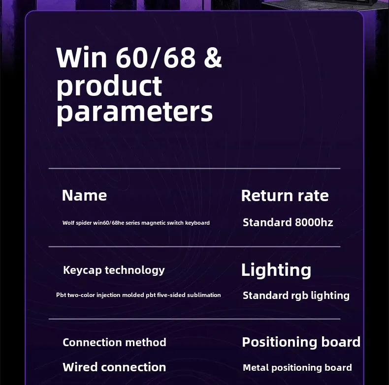 Aula Win60He Magnetic Switch Keyboard Wired Win 60 HE Mechanical Keyboard Esports Gamer Win68 Keyboards Custom Win60 He Gifts