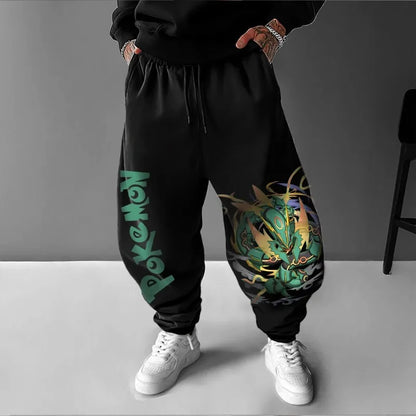 Pokémon Anime Peripheral Joint Sweatpants 2025 Summer/Autumn New Large Casual Street American Hip Hop Daily Loose Cotton Pants