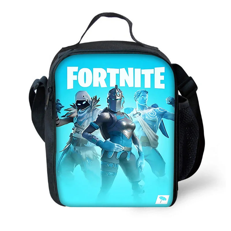 Hot Game Fortnite Child Insulated Large Capacity Bag for Boys and Girls Student Outdoor Picnic Reusable Thermal Cooler Lunch Box