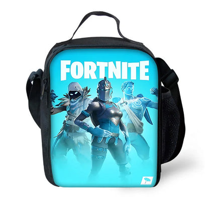 Hot Game Fortnite Child Insulated Large Capacity Bag for Boys and Girls Student Outdoor Picnic Reusable Thermal Cooler Lunch Box