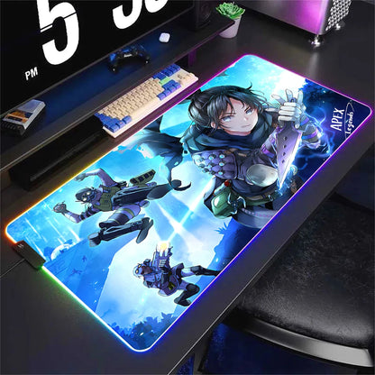 RGB Apex Legends Keyboard Mousepad Computer Gaming Cool Mouse Pad Speed Large Accessories Mouse Mats Office Desk Protector Mat