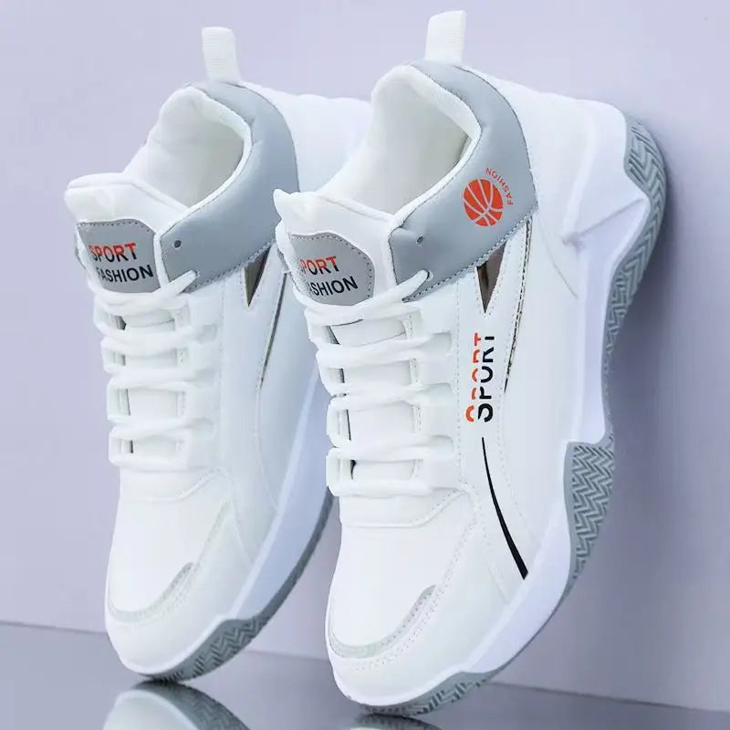 Myynti Koripallokengät Miehet Korkeavartiset Urheilu Ulkoilu Iskunvaimennus Hombre Urheilukengät Miesten Kengät Mukavat Valkoiset Tennarit zapatillas