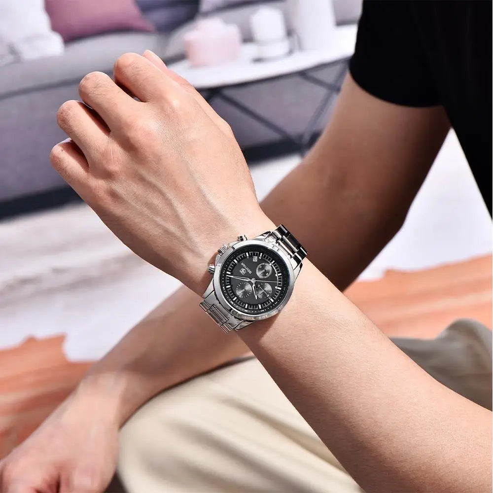 BENYAR 2024 New 40MM Men's Quartz Watch 50M Waterproof Automatic Diving Watch Luxury Fashion Men's Stainless Steel Watch