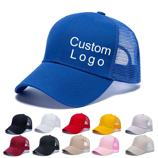 Baseballcaps für Großhandel, lässige Caps für Herren, Mesh-Hüte für Damen, Unisex-Hüte, Hut mit individuellem Logo, bestickte Hüte