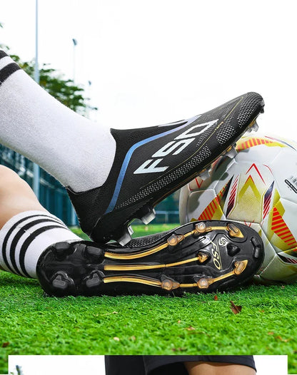 Nouvelles chaussures de football pour hommes, idéales pour les matchs en salle, chaussures de football légères et très vendues, crampons de haute qualité pour terrain en herbe, baskets mi-hautes antidérapantes pour l'ex