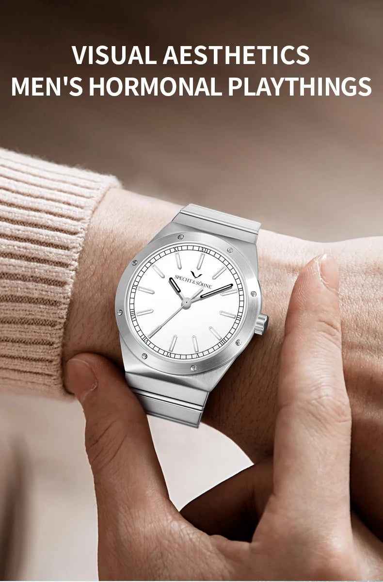 New Arrivals 2026 Specht & Söhne Luxury Watch 38MM Men's Quartz Super Slim Stainless Steel Sapphire Crystal 50M Water Resistant