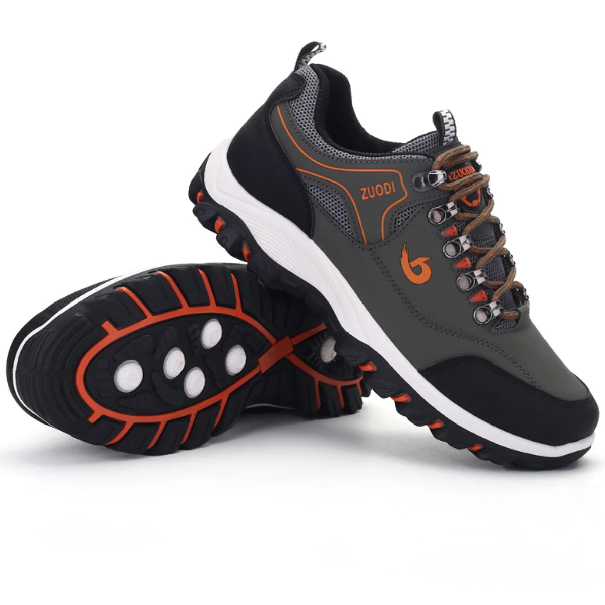 Autumn And Winter Models, Men's Waterproof Hiking Shoes, Outdoor PU Leather Sports Shoes, Wear-Resistant,  Walking, Tactical