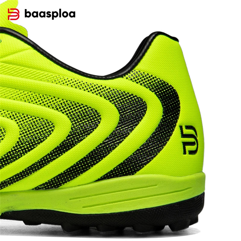 Baasploa Pantofi de fotbal pentru bărbați, marca Comfort, ușori, pentru antrenament pe gazon, pantofi profesioniști de fotbal pentru bărbați, adidași moi, antiderapanti