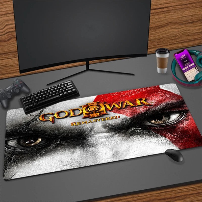 Xxl Mouse Pad God of War Gaming Accessories Keyboard Computer Desk Mat Game Big Carpet 90x40 Large Gamer Cabinet Table Mousepad