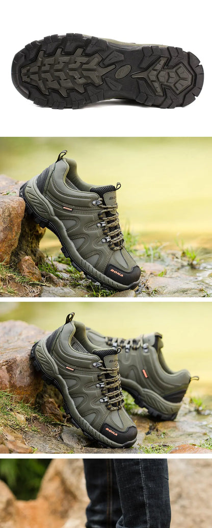 BONA Novedad Estilo Clásico Zapatillas de Senderismo para Hombre con Cordones Zapatillas Deportivas para Hombre Outdoor Jogging Trekking