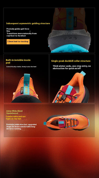 BMAI Outdoor Men's Sports Shoes Breathable Men Sneakers Lightweight Mountain Running Shoes for Men Cushion Trail Jogging Sneakers
