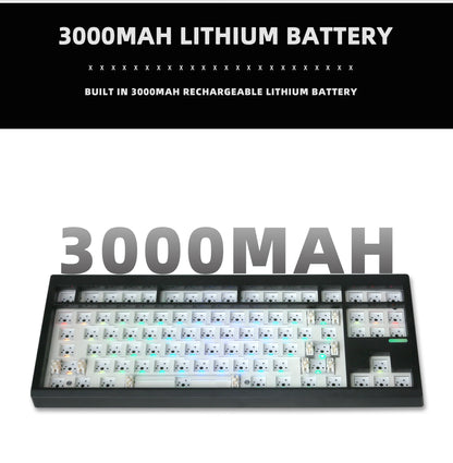 ZUOYA GMK87L mekaaninen näppäimistösarja, tiivisterakenne, VIA /Qmk-ohjelmoitava, hot-swap-ominaisuus, kolme tilaa, langaton RGB-näppäimistösarja